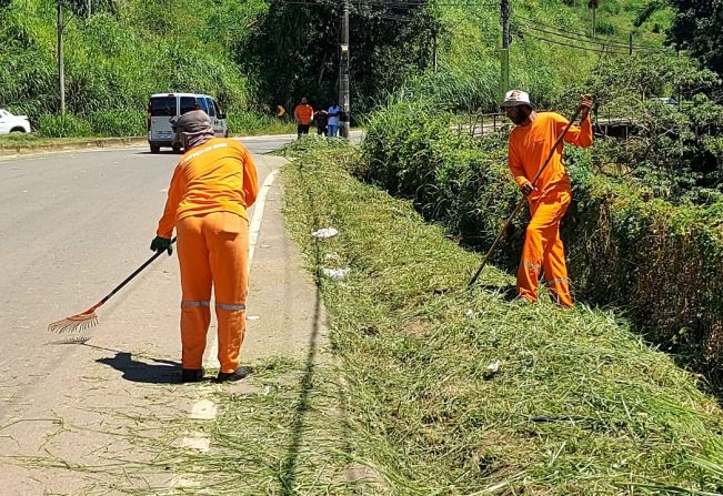 SAAE Viçosa realizou capinas em mais de 10 bairros e distritos em Janeiro