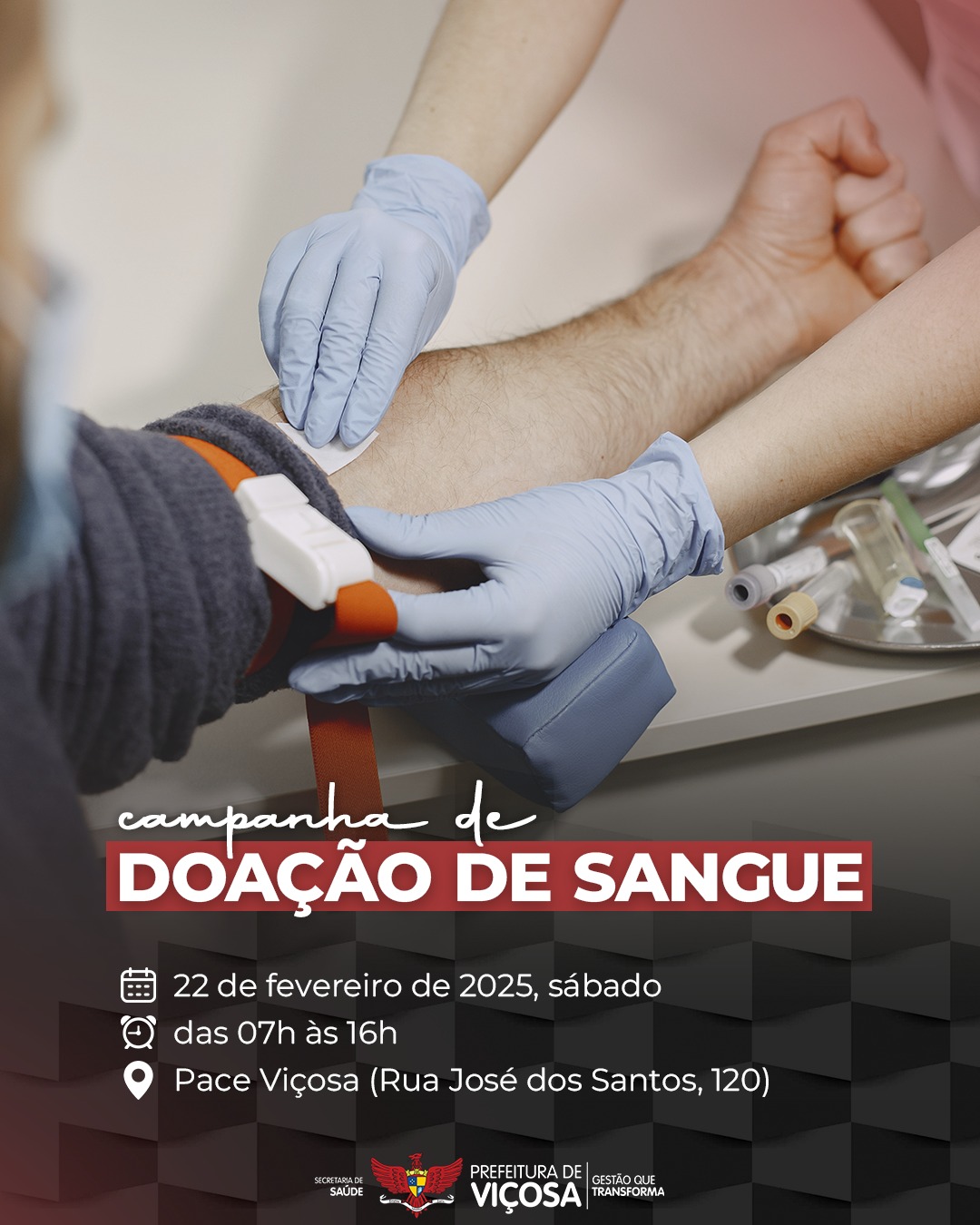 Secretaria de Saúde de Viçosa promove campanha de doação de sangue neste sábado (22)