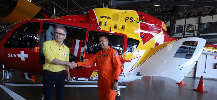 Romeu Zema entrega helicópteros para reforçar o atendimento de emergência no estado