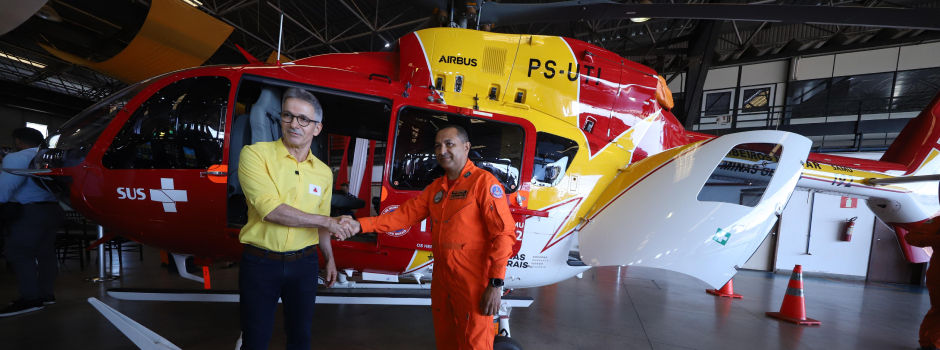 Romeu Zema entrega helicópteros para reforçar o atendimento de emergência no estado