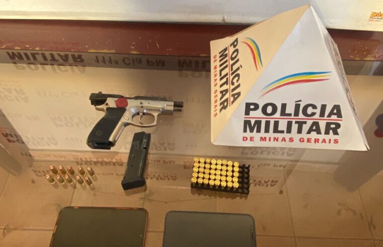 Polícia Militar prende foragido e apreende arma e munições em Visconde do Rio Branco