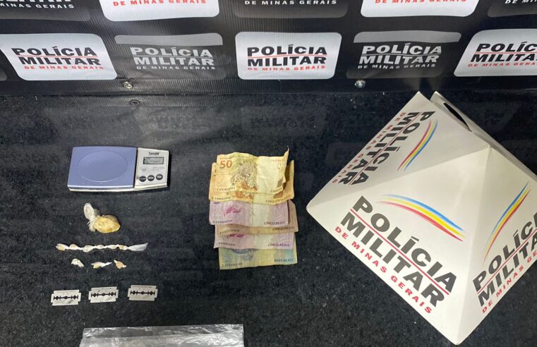 Polícia Militar prende homem por tráfico de drogas em Ponte Nova