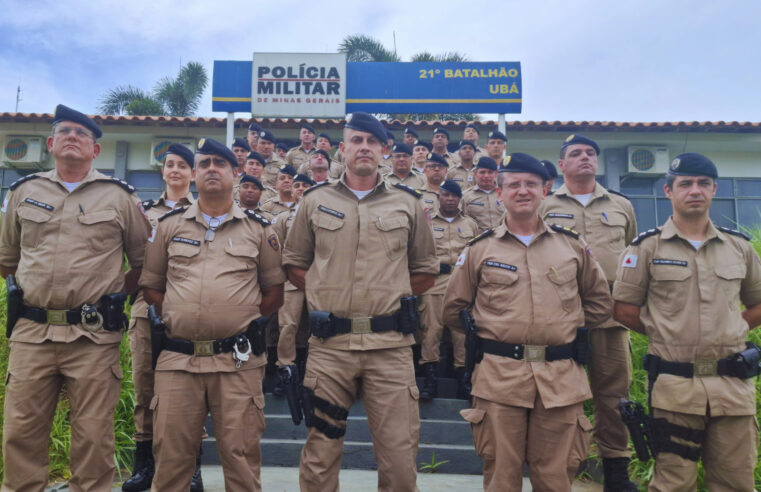 Batalhão da Polícia Militar em Ubá recebe novos sargentos