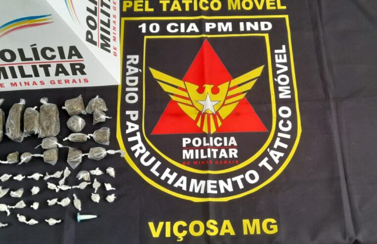 PM apreende drogas durante operação preventiva em Teixeiras