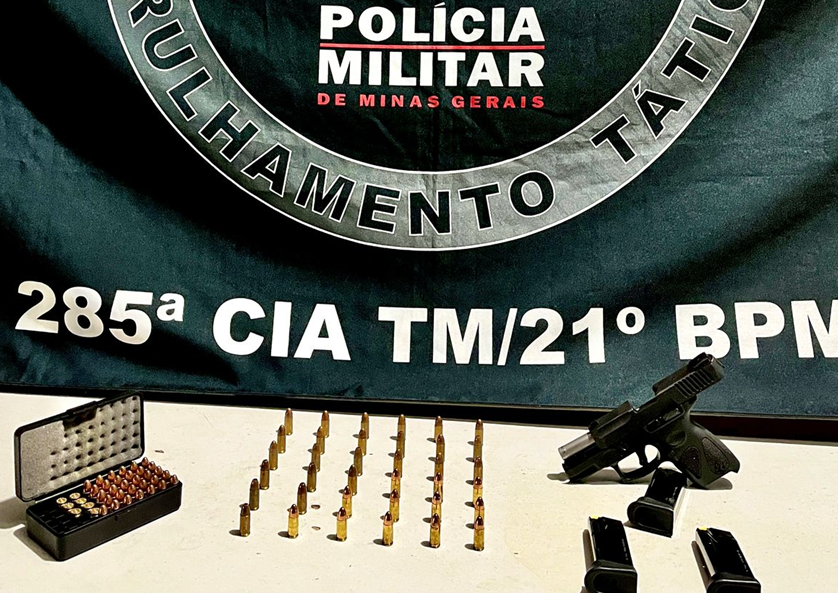 Suspeito com arma de fogo é preso em Ubá
