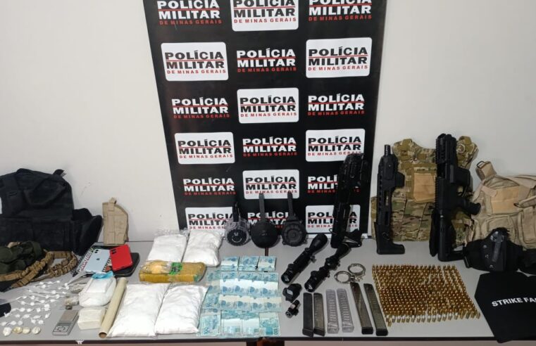 PM prende dois suspeitos por tráfico e posse ilegal de armas, em Rio Pomba
