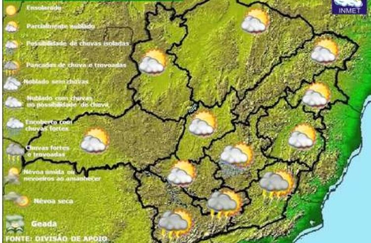 Previsão do tempo para Viçosa nesta terça-feira, 11 de março