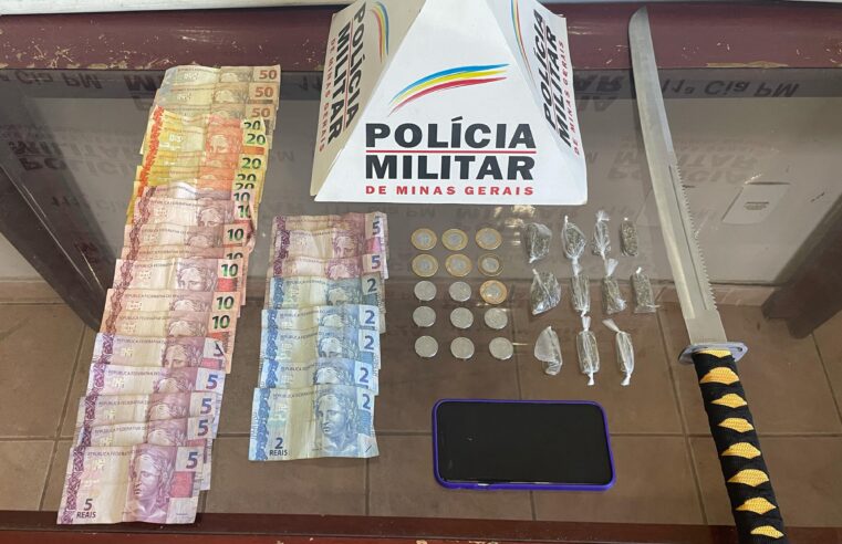 PM apreende adolescentes e drogas no bairro Mutirão, em Visconde do Rio Branco