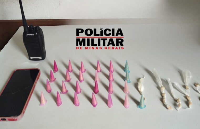 Polícia Militar prende suspeito por tráfico de drogas no Jardim Primavera, Ubá