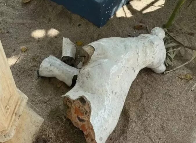 Prefeitura de Rio Pomba repudia vandalismo e garante restauração de estátua
