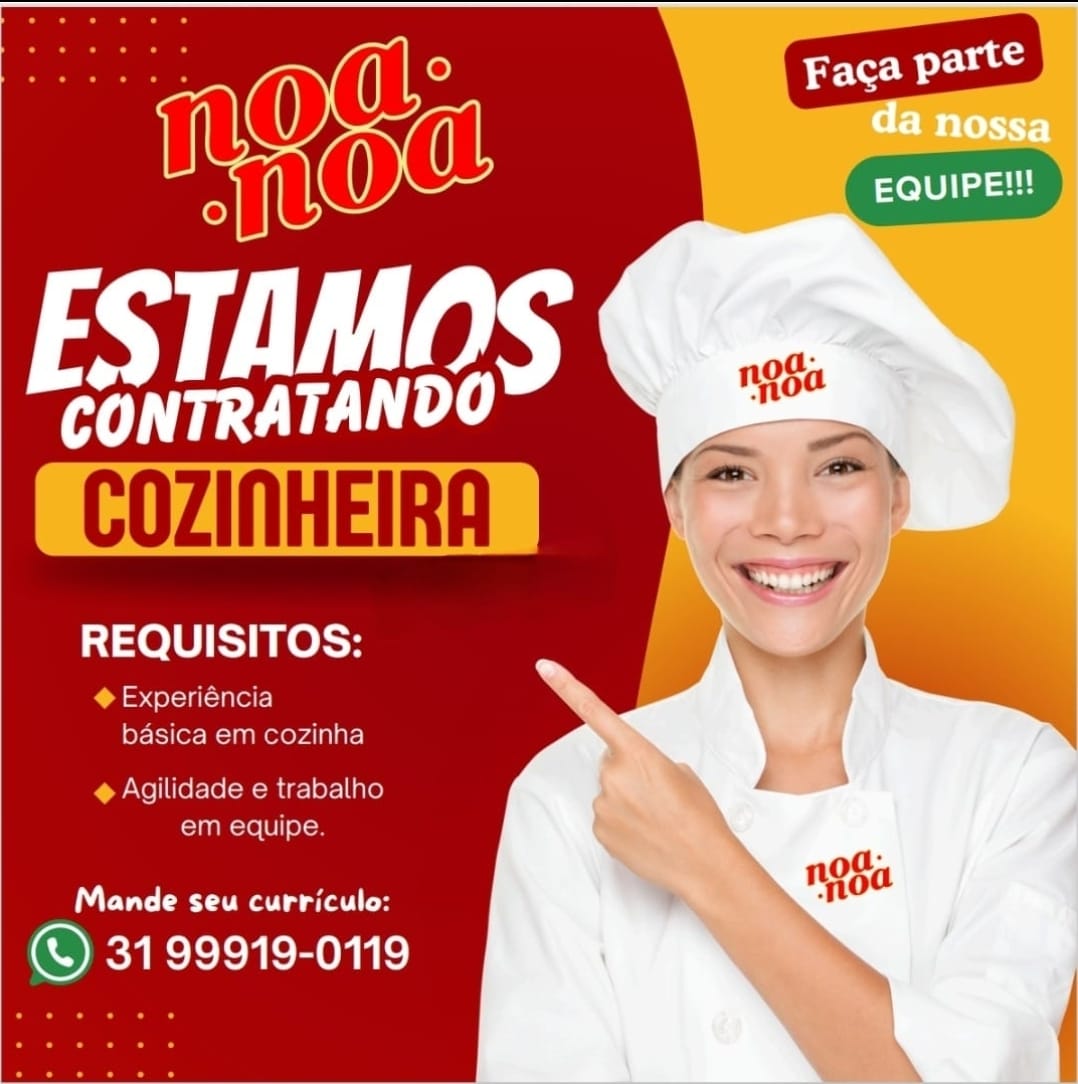 Restaurante em Viçosa abre vaga de emprego para cozinheira