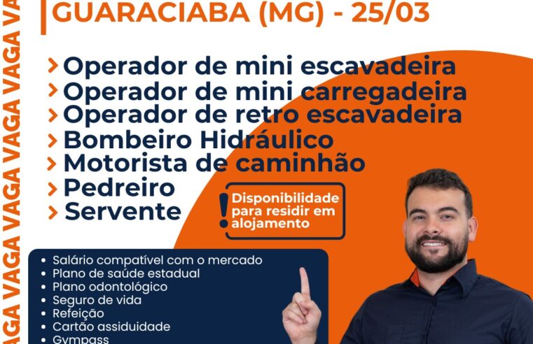Empresa de engenharia recebe currículo em Guaraciaba