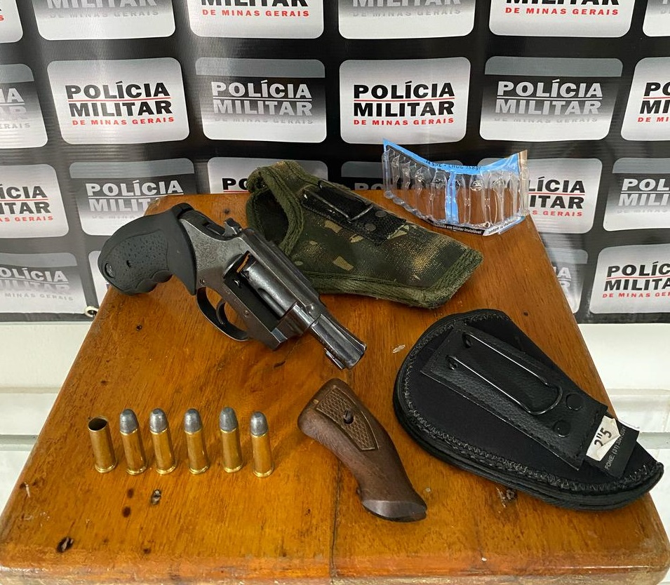 Polícia Militar apreende revólver e munições em na zona rural de Canaã
