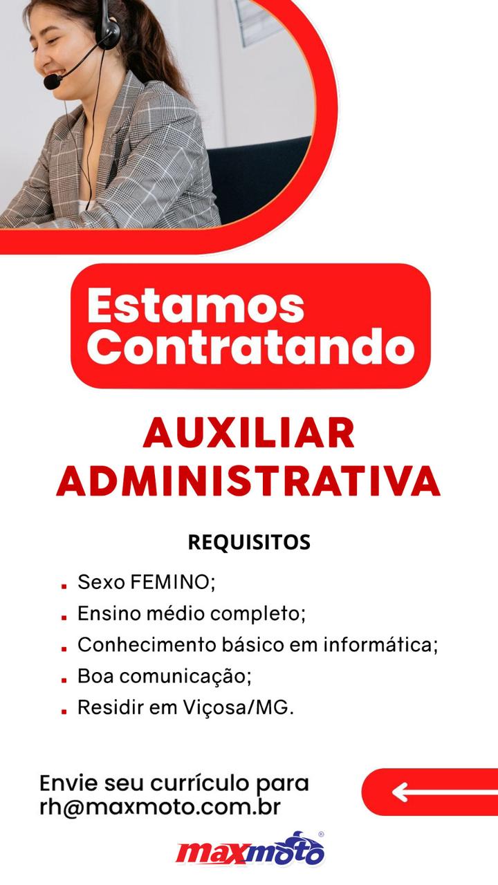Concessionária em Viçosa abre vaga para Auxiliar Administrativo