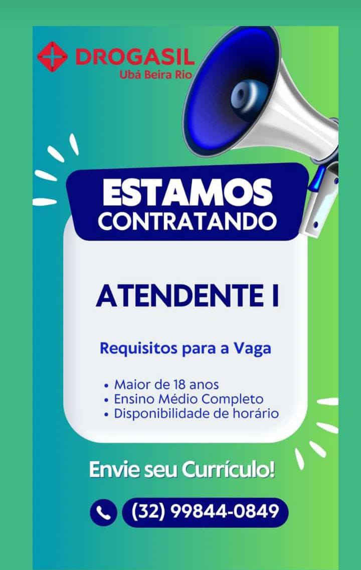 Rede de farmácias contrata Atendente I em Viçosa