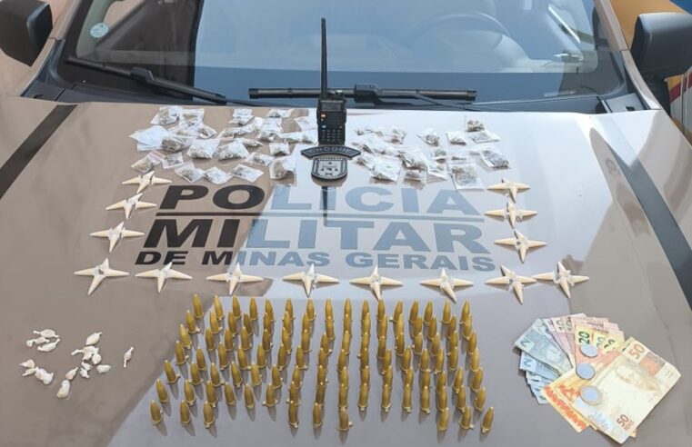 PM prende suspeito e apreende drogas em Ubá