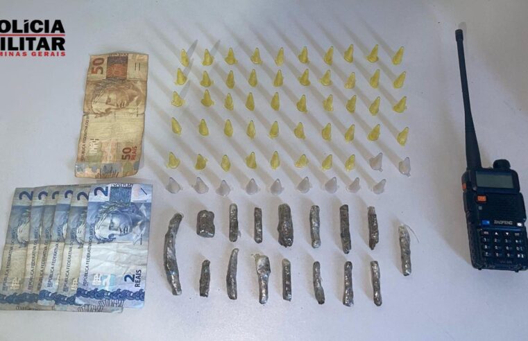 Suspeito de tráfico de drogas é preso, em Ubá