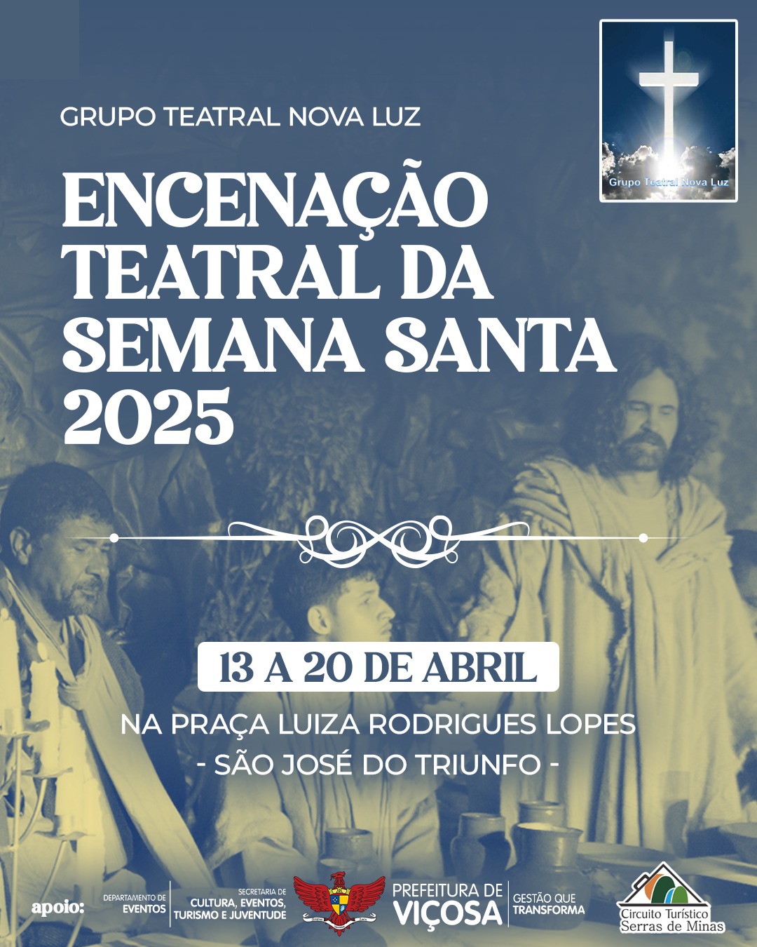 Festividades de Semana Santa começam neste domingo (13), em São José do Triunfo