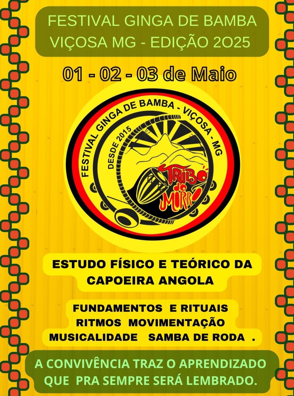 Festival Ginga de Bamba agita Viçosa em maio