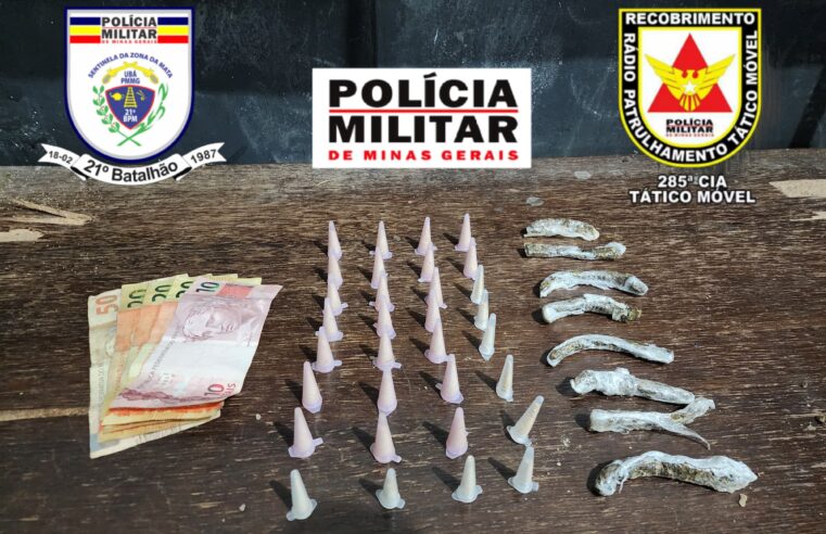 Casal preso por tráfico de drogas  em Ubá