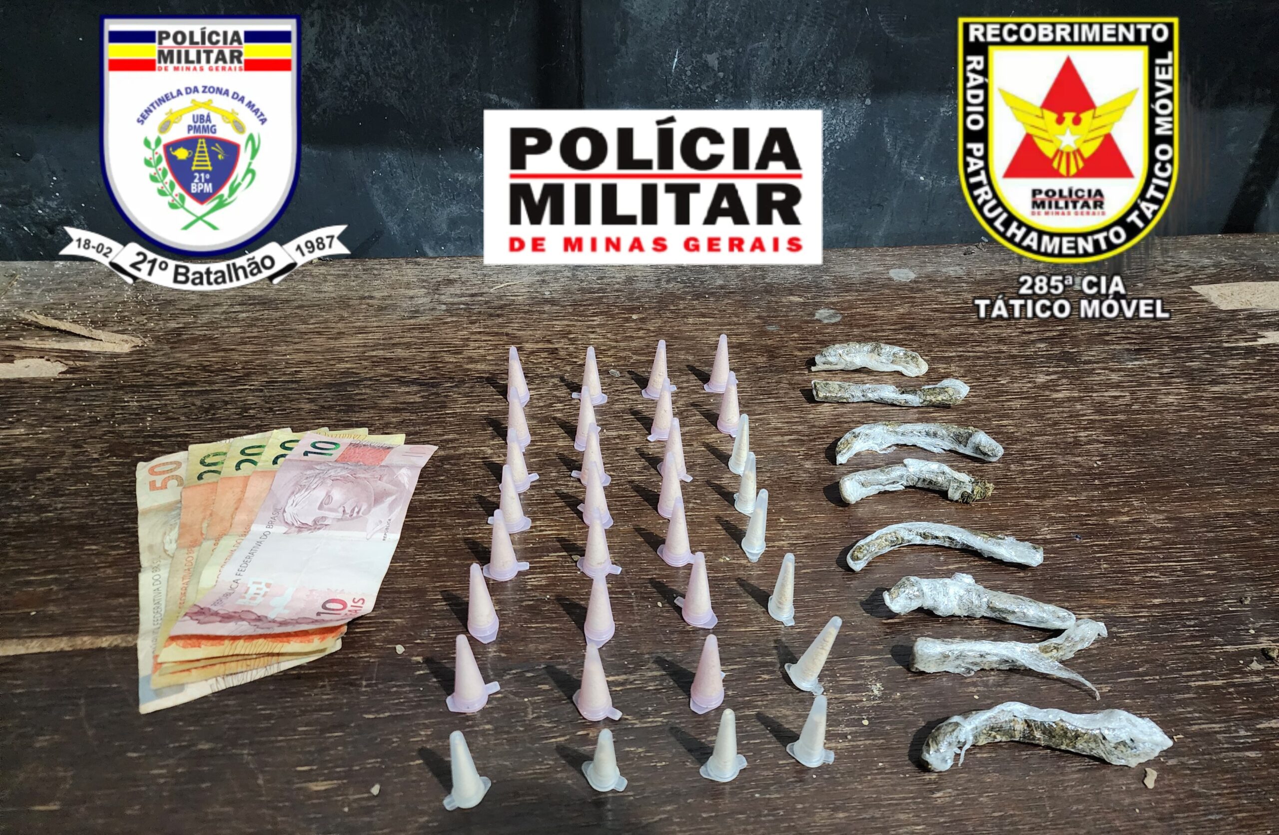 Casal preso por tráfico de drogas  em Ubá