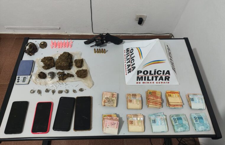 Araponga: Quatro presos por tráfico de drogas, posse ilegal de arma e associação criminosa