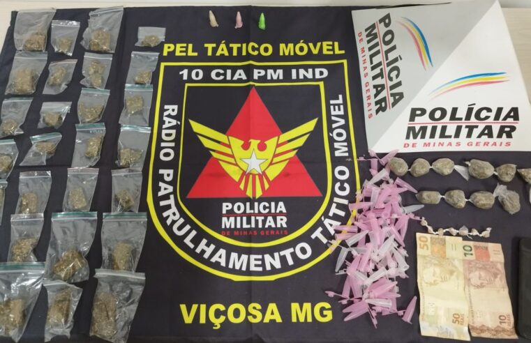 PM desmantela tráfico de drogas em Viçosa