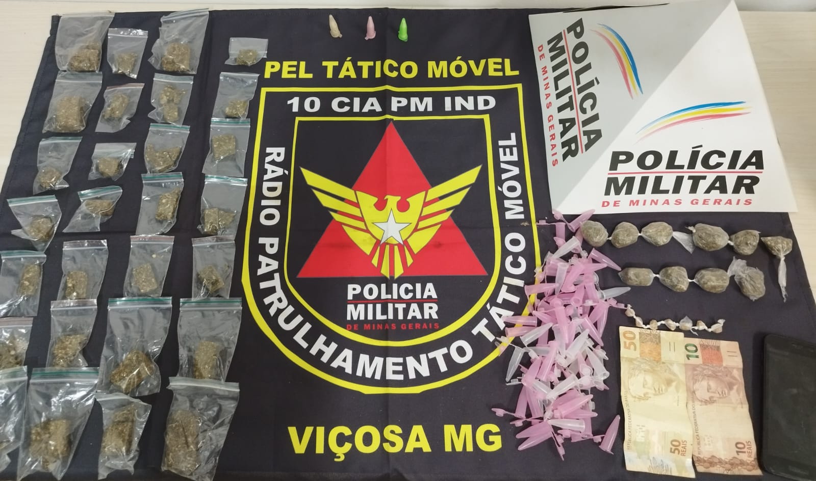 PM desmantela tráfico de drogas em Viçosa
