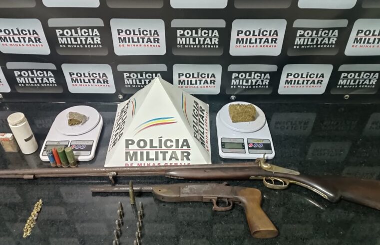Ponte Nova: PM prende homem por posse ilegal de arma de fogo e apreende arsenal