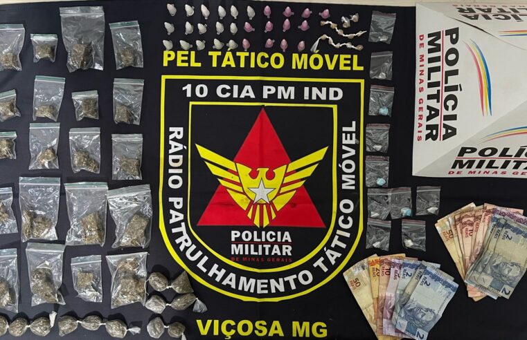 PM detém envolvidos com tráfico e corrupção de menor em Viçosa