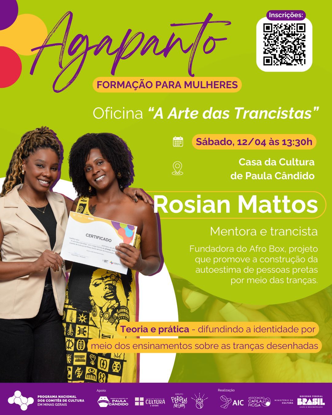 Zoom Agência de Fotografia cobre Oficina “A Arte das Trancistas”: Cultura e Força Feminina em Paula Cândido