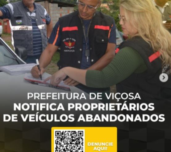 PMV notifica abandono de veículos em vias públicas