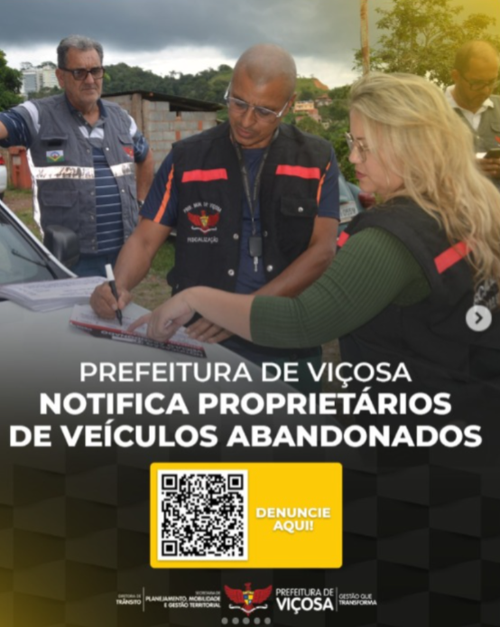PMV notifica abandono de veículos em vias públicas