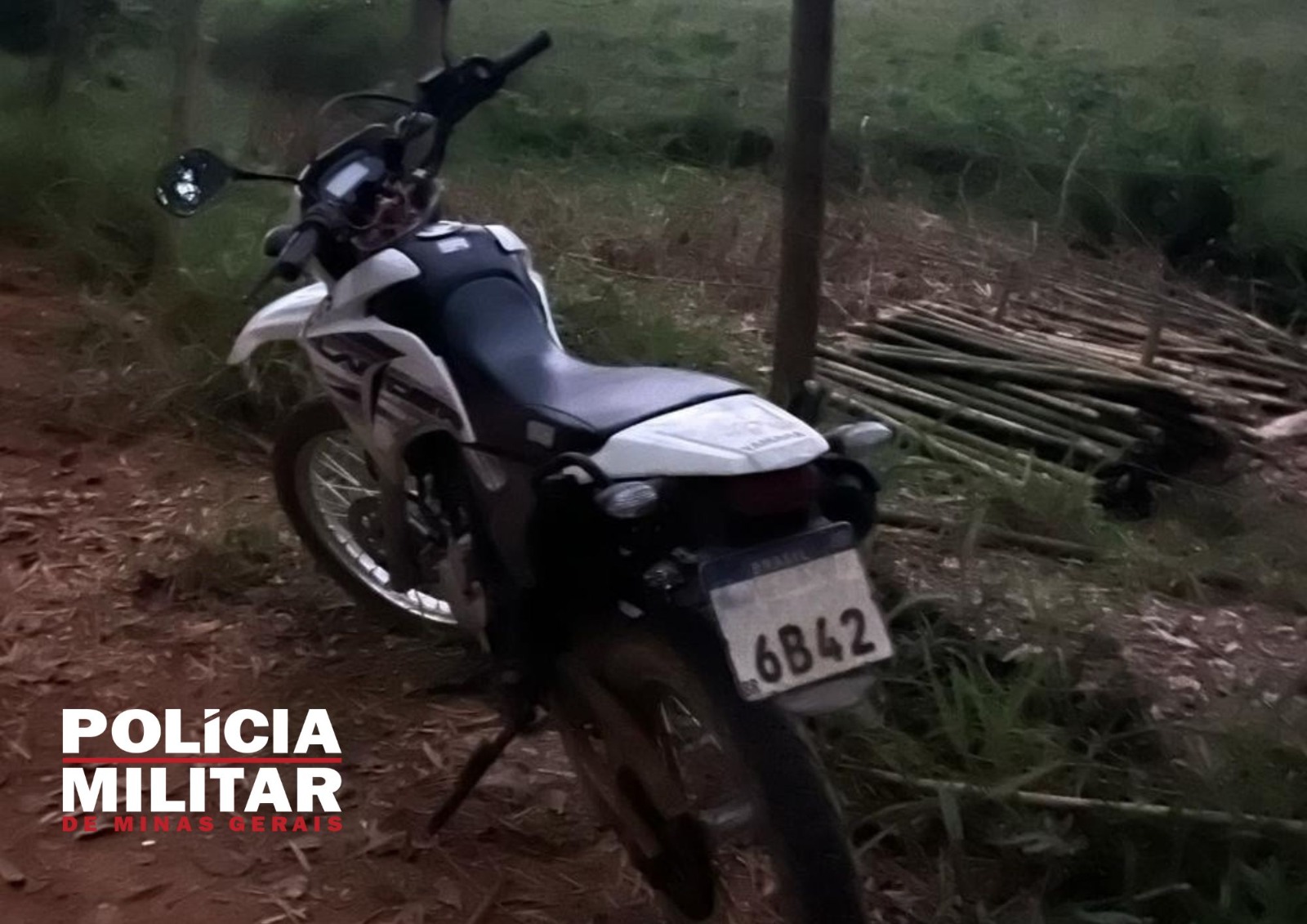 PM recupera motocicleta roubada, em Ubá