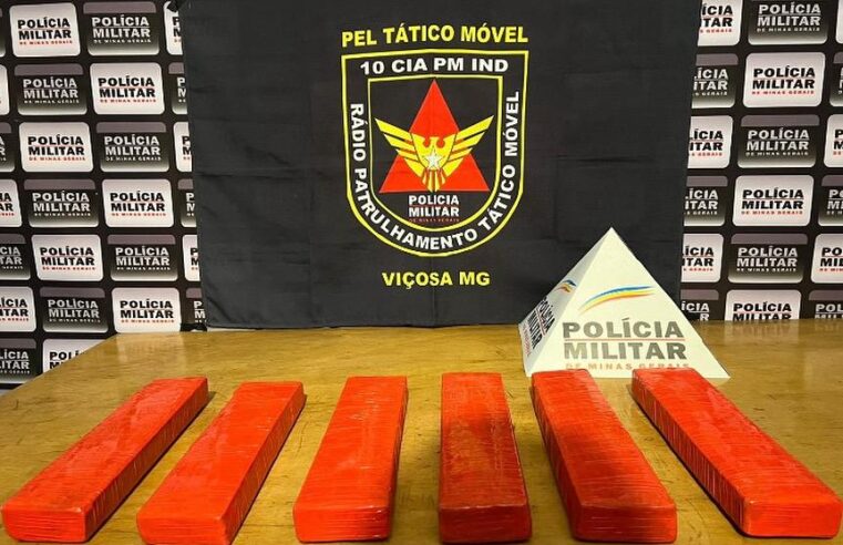 PM apreende drogas durante operação, em Viçosa