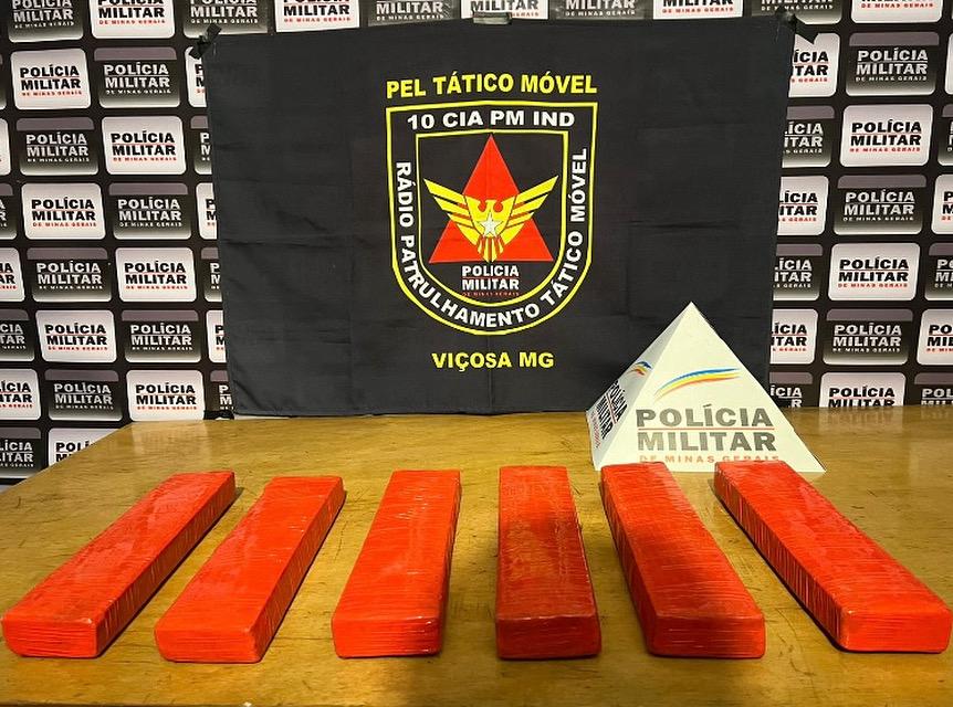 PM apreende drogas durante operação, em Viçosa