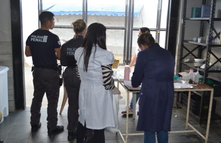 Equipe de Saúde realiza exames e vacinação no Presídio de Viçosa