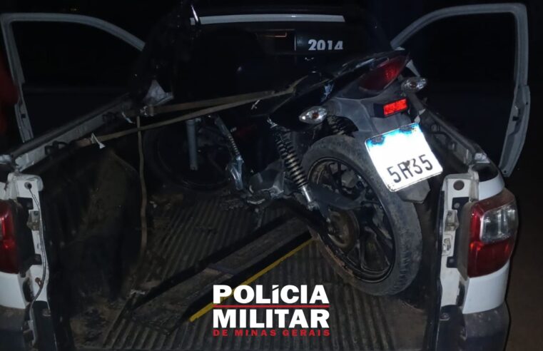 PM recupera motocicleta furtada de Ubá na Zona Rural de Guidoval