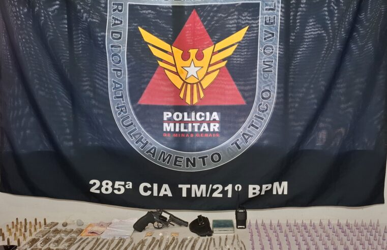 PM prende trio, apreende arma e drogas no bairro Tanquinho