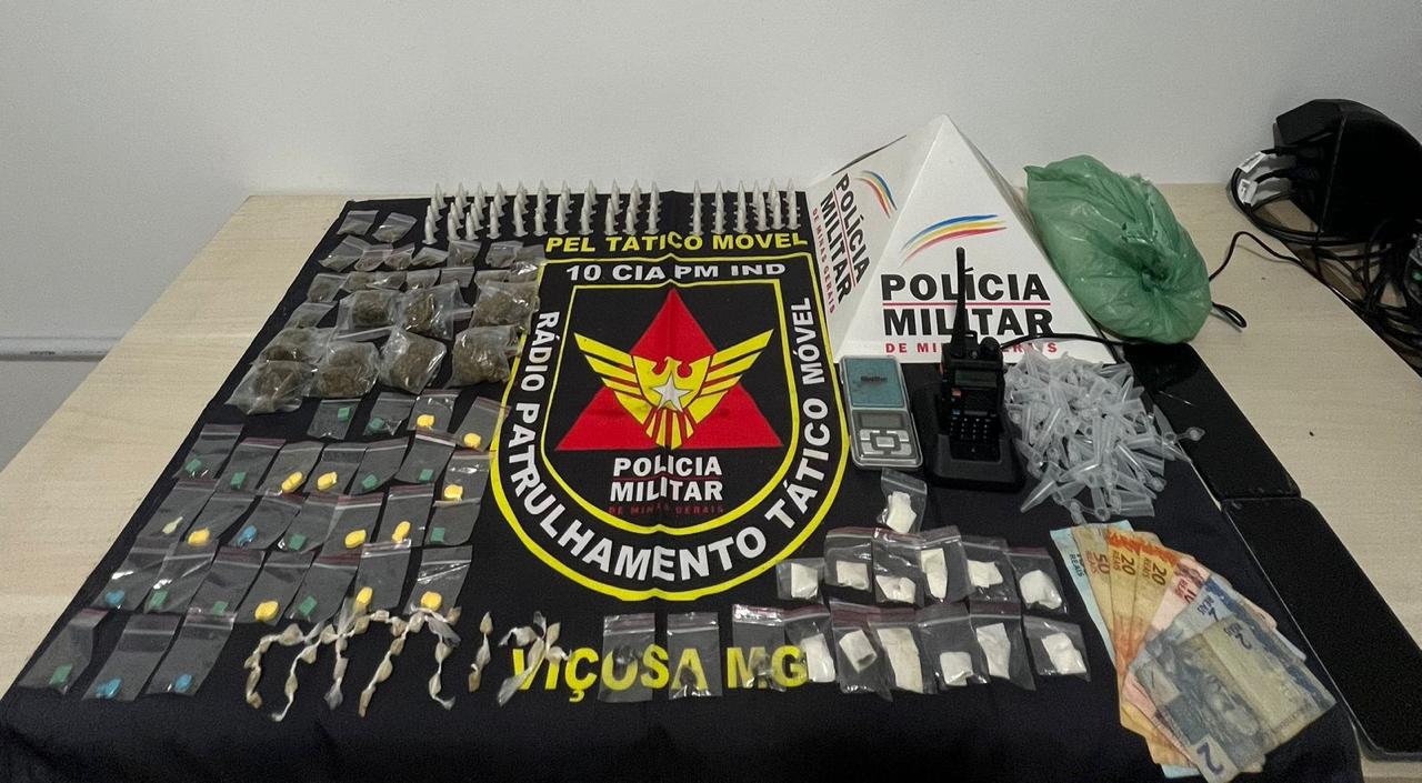 Operação Dia das Mães da PM em Viçosa prende traficantes e apreende drogas