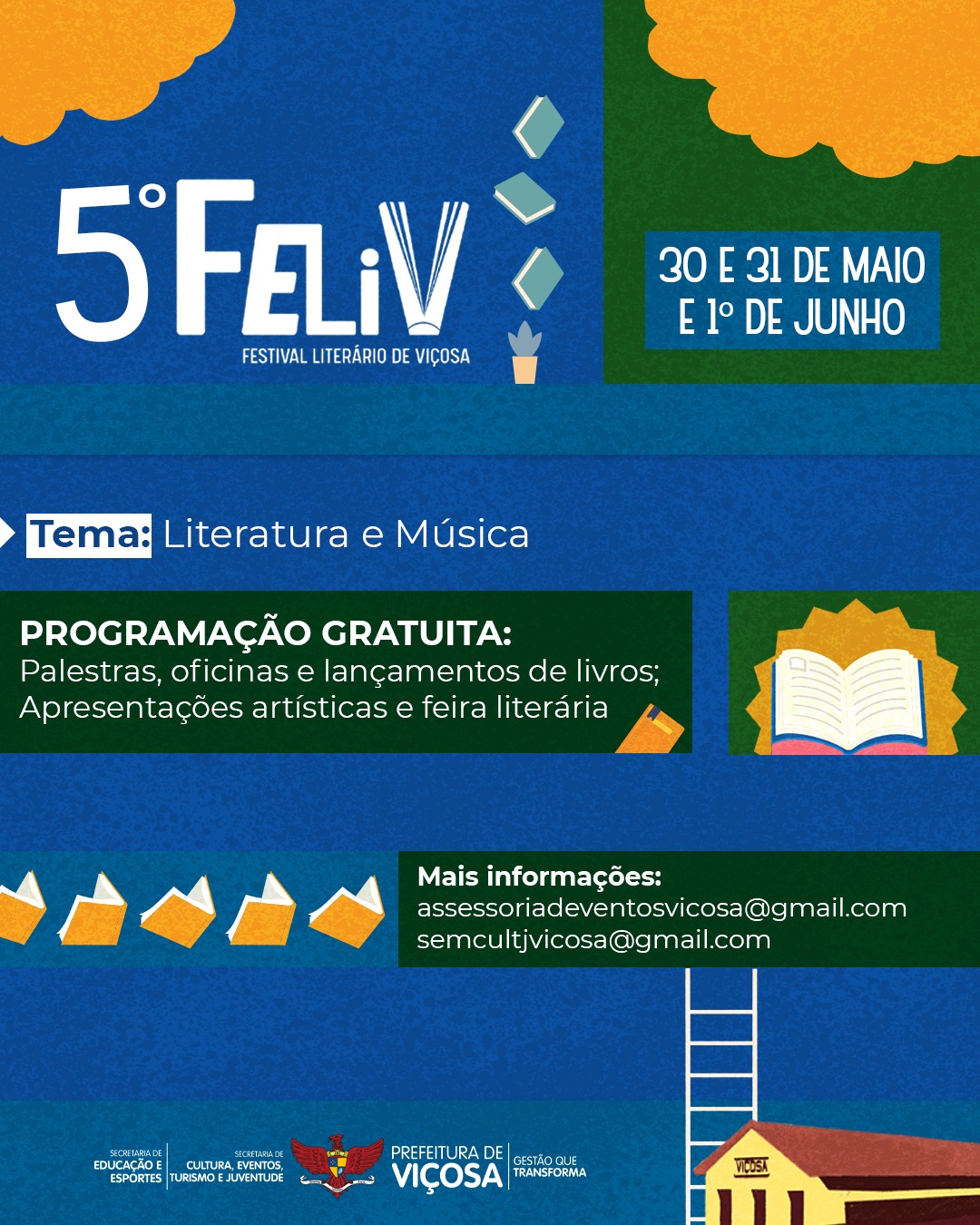 Viçosa recebe a 5ª Edição do Festival Literário na Praça Silviano Brandão