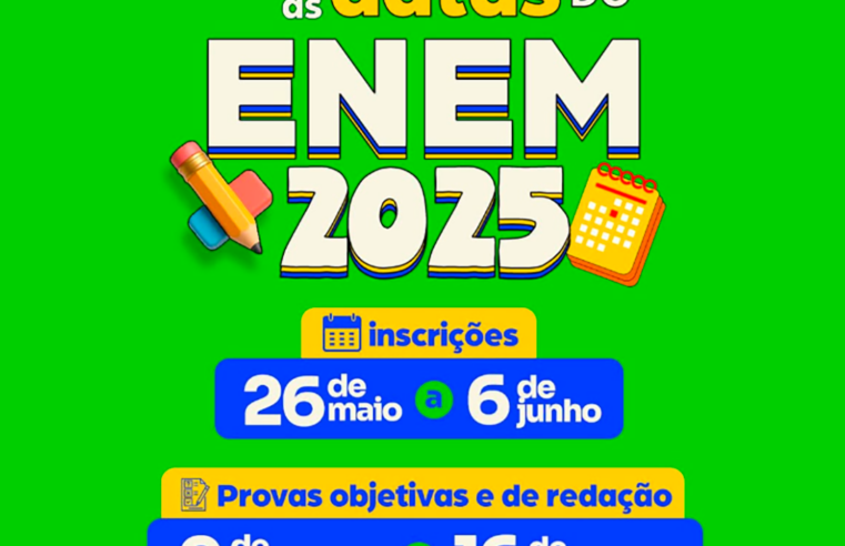 Enem 2025: Inscrições em maio e provas em novembro