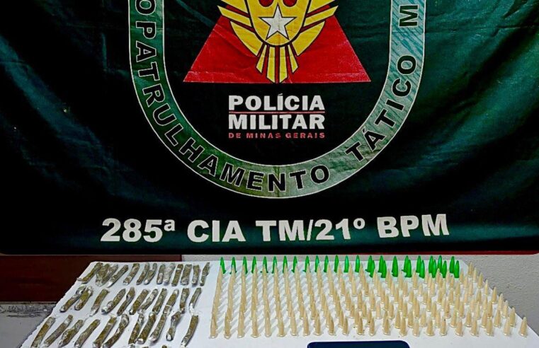 PM prende homem por tráfico de drogas, em Ubá