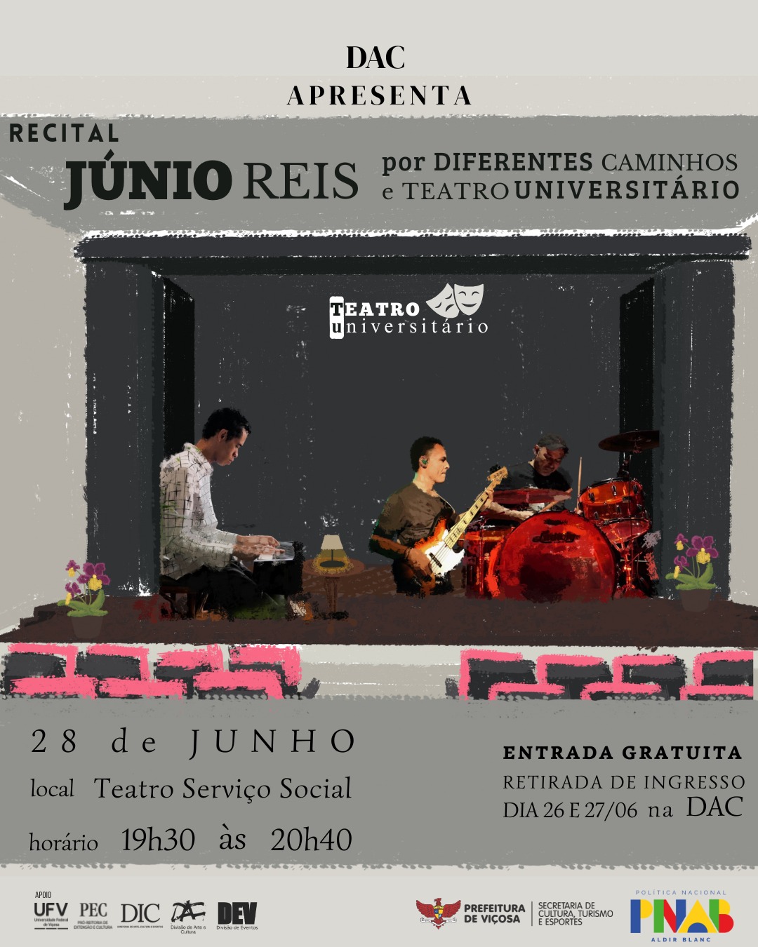 DAC apresenta recital com MPB neste sábado (28)