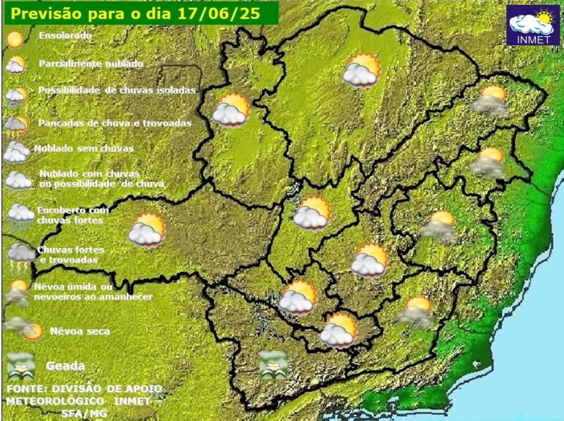 Viçosa e Zona da Mata: Terça-feira de estabilidade, névoa úmida e frio matinal