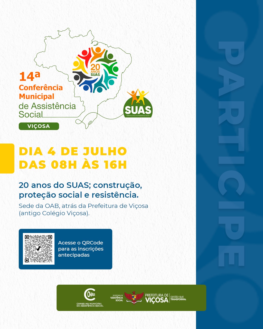 Viçosa sedia 14ª Conferência Municipal de Assistência Social