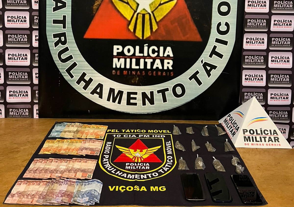 Homem é preso por tráfico e corrupção de menores no bairro União, em Viçosa