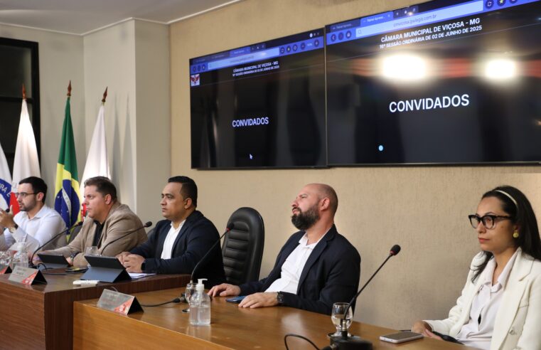 Prefeitura apresenta plano de inovação e desenvolvimento tecnológico para Viçosa na Câmara Municipal
