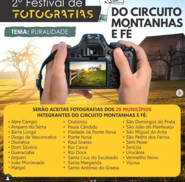 Viçosa é um dos 29 municípios a participar do 2ºFestival de fotografias “Ruralidade”