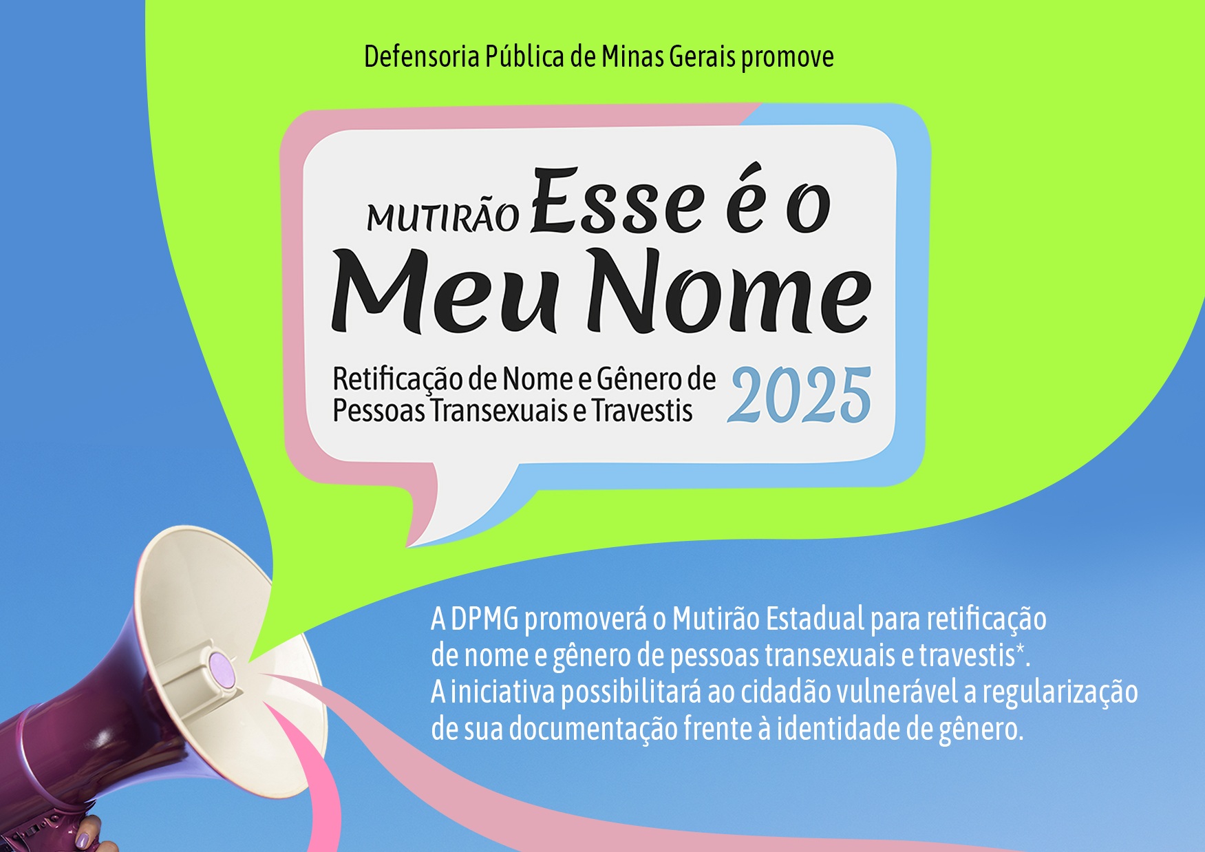 Viçosa abre inscrições para mutirão “Esse é o meu nome” para retificação de nome e gênero